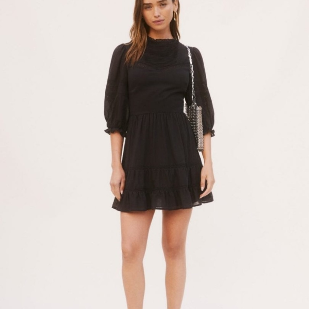 💞NWT Reformation Miley Mini Dress in Black